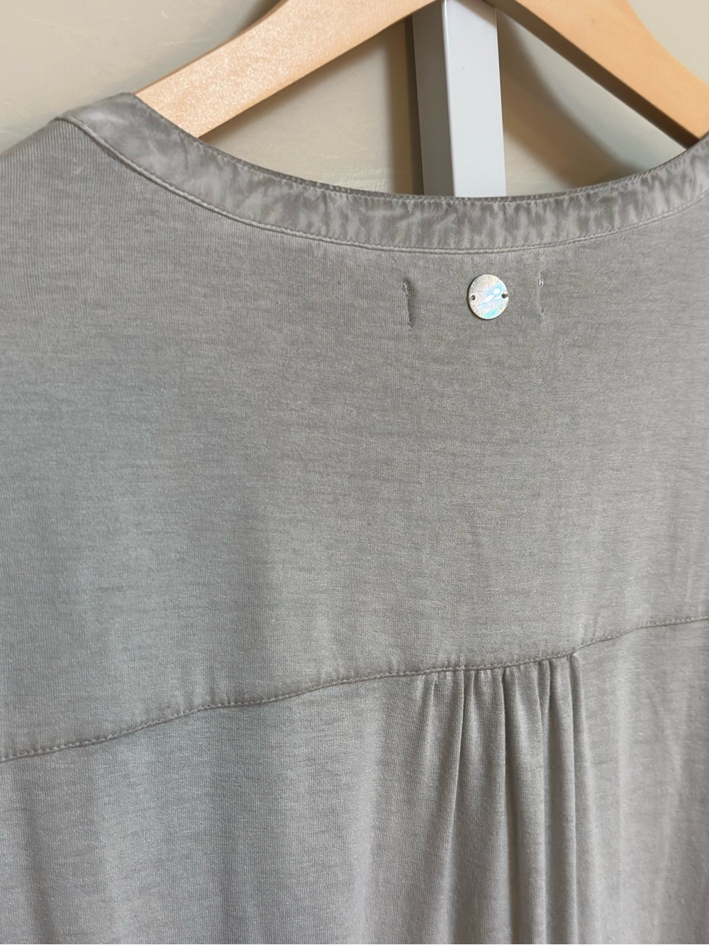 Lieblingsstück M Gray Sequin Placket Long Sleeve Tunic Top Boho - Picture 4 of 6